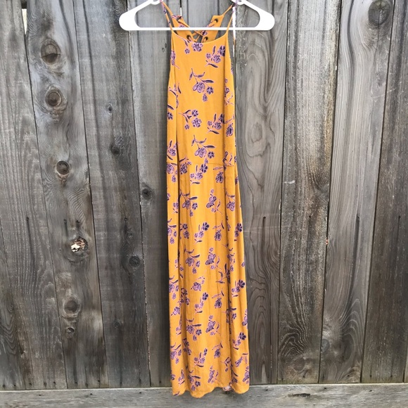 Yellow floral midi dress - Picture 3 of 7